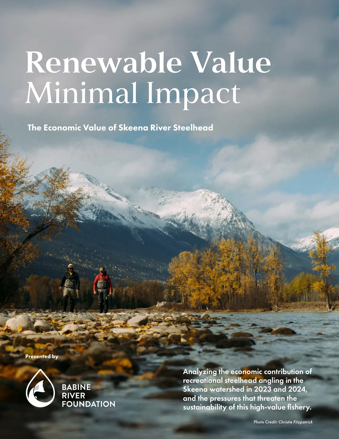 Cover of the Skeena steelhead economic summary report — click to read all five pages.